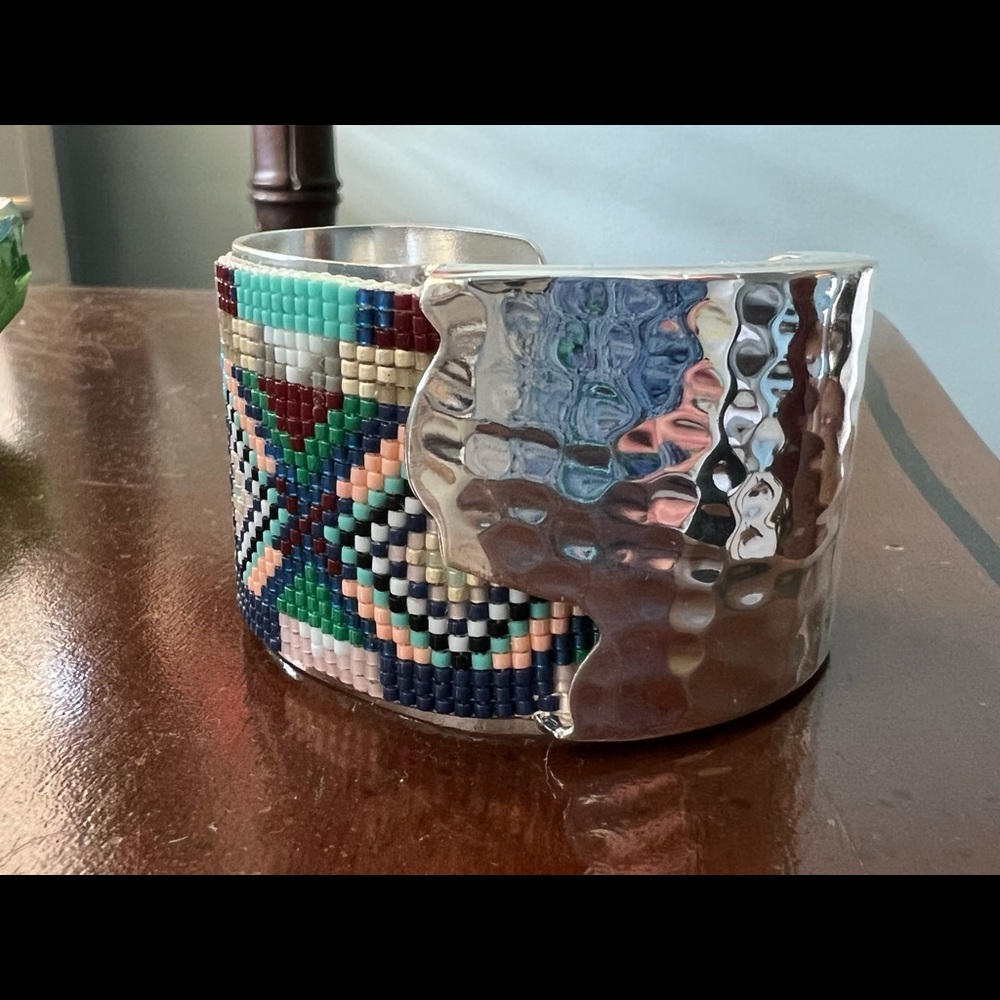 Rustic Cuff Dallas 1.5 Beaded Aztec Cuff Bracelet